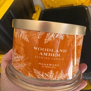 HomeWorx Woodland Amber Scented Candle - Amber Orange